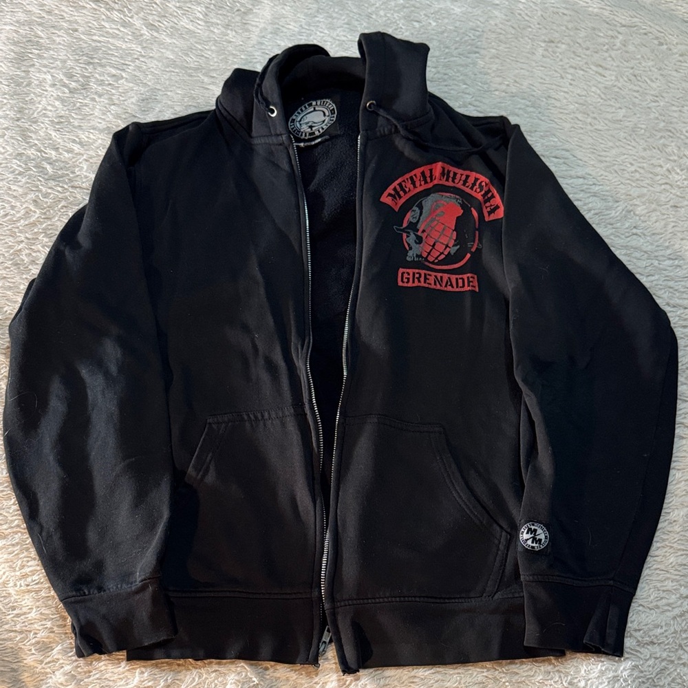 Metal Mulisha Black Hoodie with Red Grenade Graphic